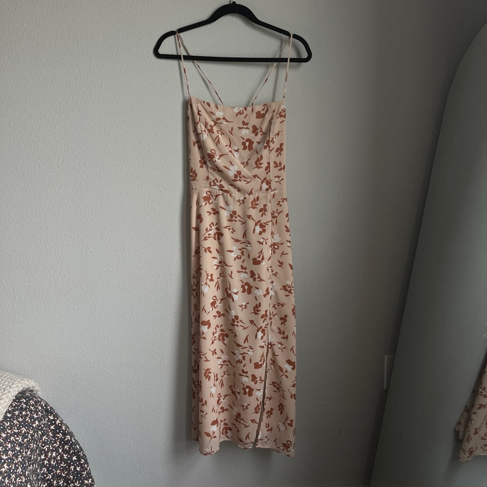 Willow Orange Floral Midi Dress